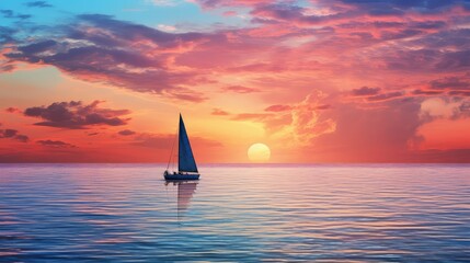 Fototapeta premium sailboat floating water