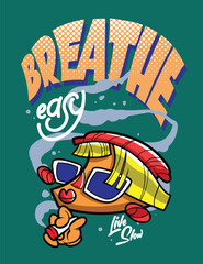 Trendy Casual Wear Illustration for T-Shirts Chill and Relaxed Graphic Artwork poster