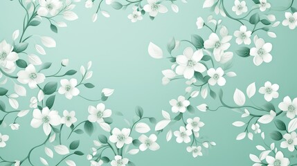 Obraz premium wallpaper mint green pattern