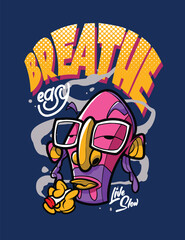 Trendy Casual Wear Illustration for T-Shirts Chill and Relaxed Graphic Artwork poster