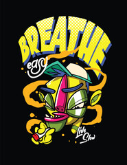 Trendy Casual Wear Illustration for T-Shirts Chill and Relaxed Graphic Artwork poster