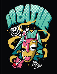 Chill and Relaxed Graphic Tee Artwork or poster