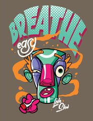 Chill and Relaxed Graphic Tee Artwork or poster