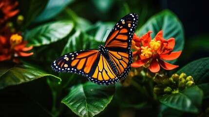 Fototapeta premium foliage orange and green