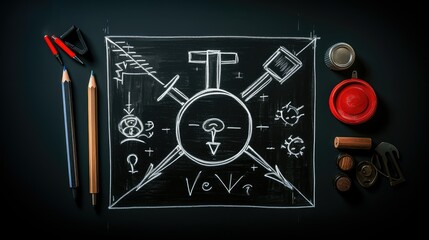 Obraz premium focal black checkmark