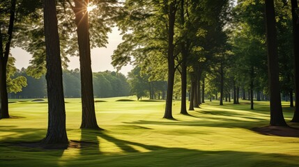sun golf trees
