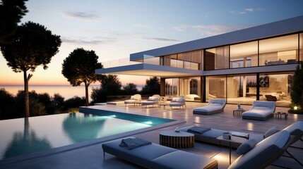 Fototapeta premium sleek french house