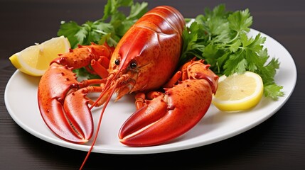 culinary lobster on white