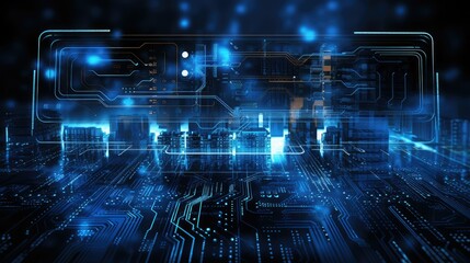 electricity blue circuit