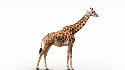 Obraz premium spots giraffe white background