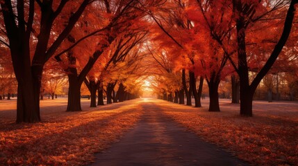 foliage fall leaves road