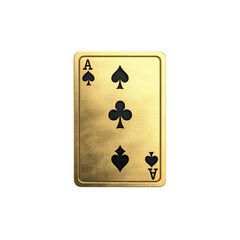 Golden Ace of Spades Playing Card - Luxury Casino Design Element