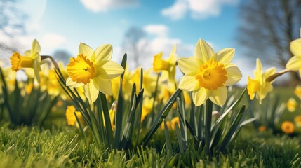 Fototapeta premium daffodils colors spring