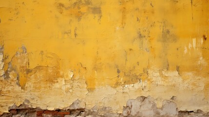 cracks old yellow wall
