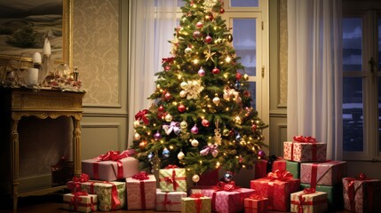 lights christmas gifts tree