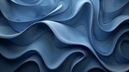 Abstract Blue Wavy Clean Lines Business Background with Modern Geometric Patterns and Shapes