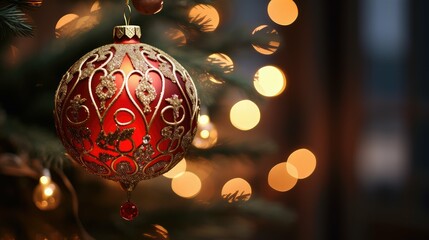 tree red glass ornament