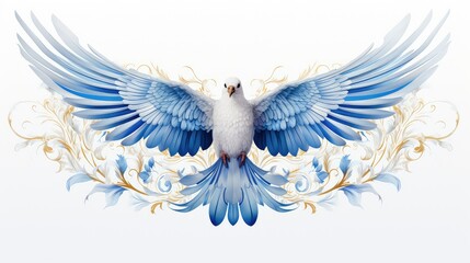 Fototapeta premium design blue dove graphic