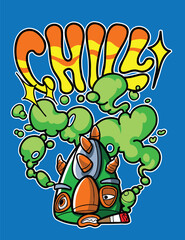 Modern Streetwear Calm Design for Tees or Poster