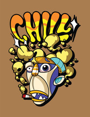 Modern Streetwear Calm Design for Tees or Poster