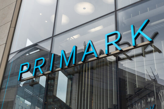 Primark logo  t the store in shopping centre. The Hague, the Netherlands. 15 February 2025. 