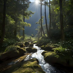nature, natural, forest, bush, green, landscape, lake, river, sea