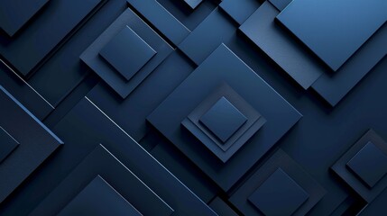 Abstract Dark Blue Background with Modern Corporate Concept and Square Shapes