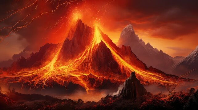 erupti s on fire