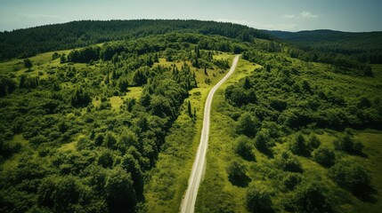 landscape dirt road drone