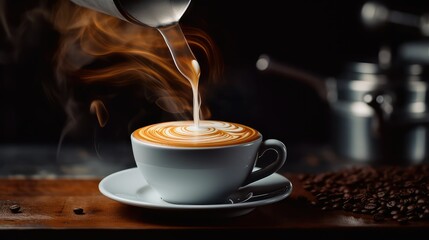 Fototapeta premium espresso coffee steam