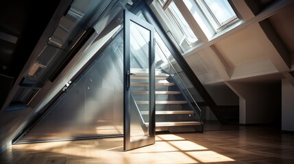Obraz premium glass attic door