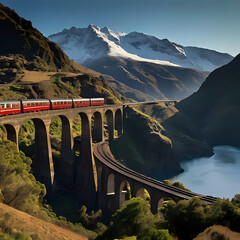 train, fast, forest, winter, switzerland