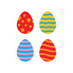 easter eggs colorful set collection design template