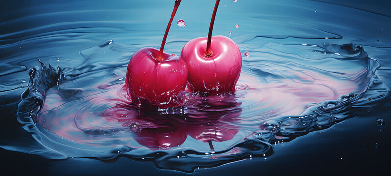 Melted cherry art, ai generative