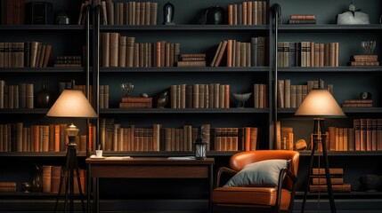 library bookshelf wall