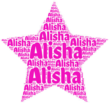 Alisha Name PNG Design