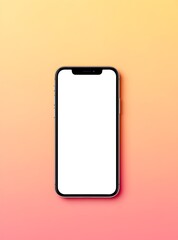 Realistic Smartphone Mockup Illustration with Isolated white screen 82