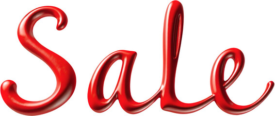 Obraz premium Bright red 3D text 