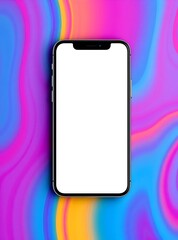 Realistic Smartphone Mockup Illustration with Isolated white screen 54