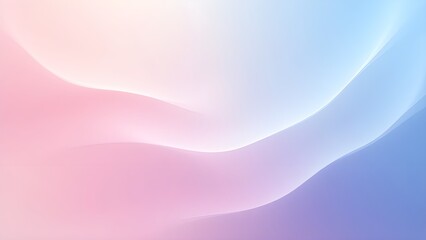 Fototapeta premium Soft pastel abstract background with smooth, flowing waves in shades of pink, blue, and purple. Ideal for dreamy, elegant, and modern designs