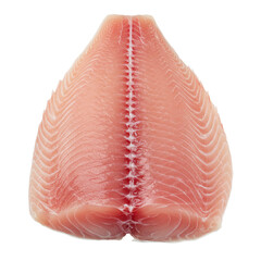 Fresh raw fish fillet available at the fish market for culinary use.