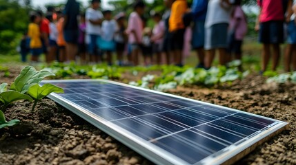  field trip to an eco-friendly farm or sustainable energy experience with solar panels and nature in a green environment