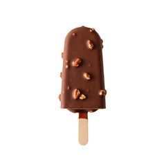 Chocolate popsicle designed for cooling off during hot summer days.