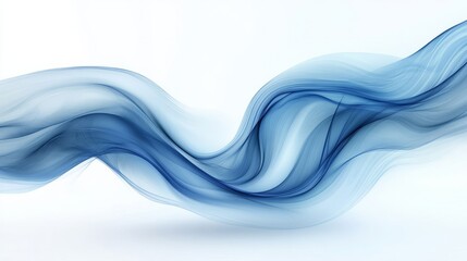 Premium blue wave patterns in abstract design on a white backdrop, clean and minimalistic, perfect for visual displays