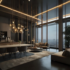 interior, modern, building, city, urban