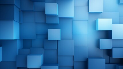 Abstract Minimalistic Clean Blue Squares Pattern For Wallpaper Backgrounds And Digital Screens
