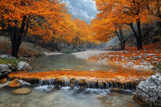  autumn gorge in india
