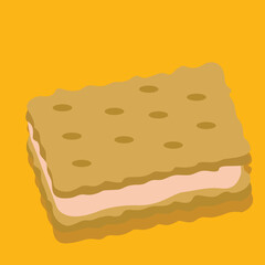 biscuit cookies.Biscuits vector illustration. Cookies or crackers dessert