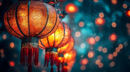 Vibrant Lion Dance Troupe Performing at Lively Chinese New Year Parade