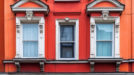 Detailed Macro Photograph of an Exquisite Residential House Facade in London